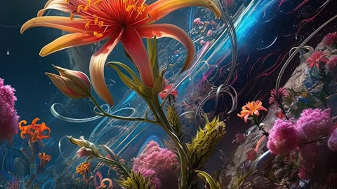 Otherworldly Botany # 2 | AI Science Fiction and Fantasy Digital Art Lookbook | Original Music