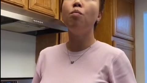 American Husband pissing her Vietnamese wife