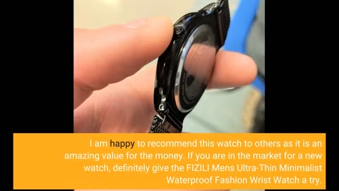 FIZILI Mens Watches Ultra-Thin Minimalist Waterproof - Fashion Wrist Watch for Men Unisex Dress