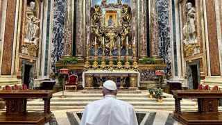 Pope Francis visits Basilica in Rome