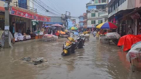 Flood at kapan Tarkari bazaar