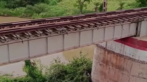 Open Rail bridge view kanpur dehat