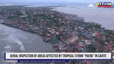 Aerial inspection of areas affected by Tropical Storm "Paeng" in Cavite