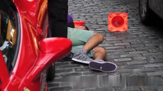 Police Officer has a Melt Down and Arrests Ferrari Owner who Grazed him with His Car...