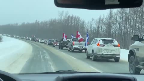 Convoy for freedom heading to Quebec City