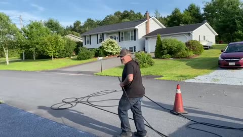 Professional Asphalt Spray Sealing: “The 4 Long Cracks One” Top Coats Pavement Maintenance