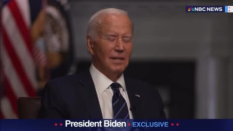 His brain isn’t getting any better. Biden freezes during NBC interview