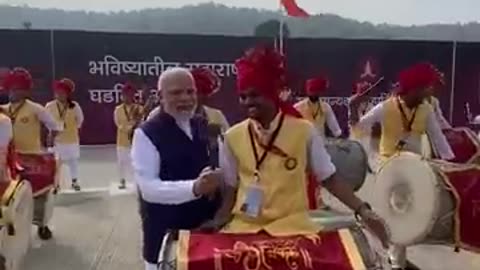 Prime Minister of 🇮🇳 traditional welcome🎉in nagpur