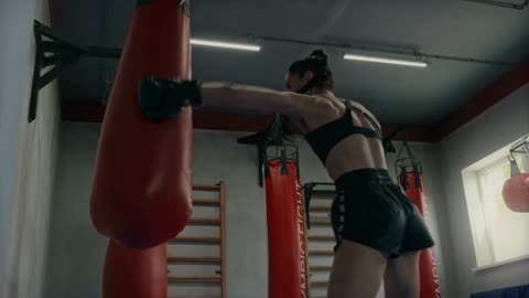 A girl practicing boxing#vedioviral!!rumble vedio