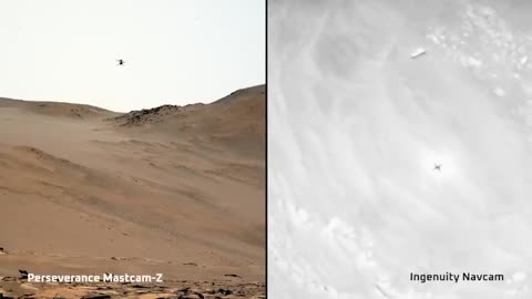 Two Views of a High-Altitude Flight for Ingenuity Mars Helicopter