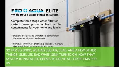 PRO+AQUA ELITE Whole House Water Filter 3 Stage-Overview