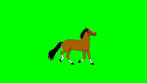 Kuda berjalan animasi HD