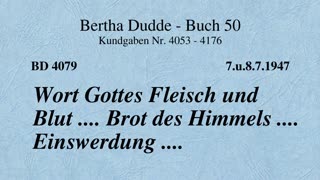 BD 4079 - WORT GOTTES FLEISCH UND BLUT .... BROT DES HIMMELS .... EINSWERDUNG ....