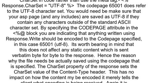 Is codepage 65001 and utf8 the same thing