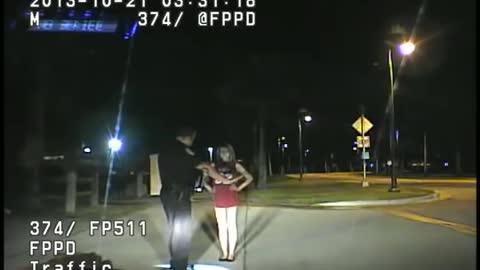 Young lady with NO PANTS Does Field Sobriety Test - Police Dash-cam viral video