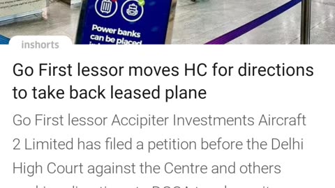 Go First lessor moves HC for directions to take back.😐 #shorts #news #englishnews