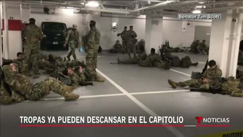 Soldados desplegados en el Capitolio dan positivo al COVID-19 _ Noticias Telemundo