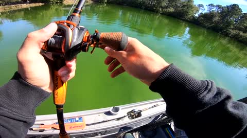 Video fishing, watch how fish reacts underwater.