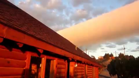 An Amazing Roll Cloud Stretches Across The Sky Over Timbercreek Canyon, Texas