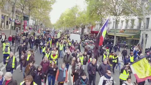 Paris, France: Yellow Vests march on their 4th anniversary (Nov. 19, 2022)