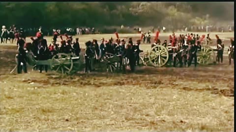 Reconstruction of the battle during the Napoleonic wars.