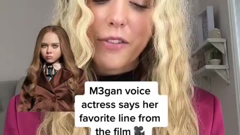 #M3gan voice actress says her favorite line from the film