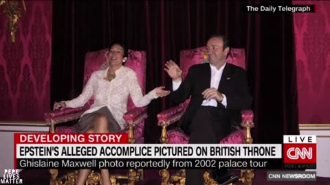 Ghislaine Maxwell and Spacey Sit on British Throne