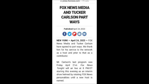 Tucker Carlson & Fox News part ways