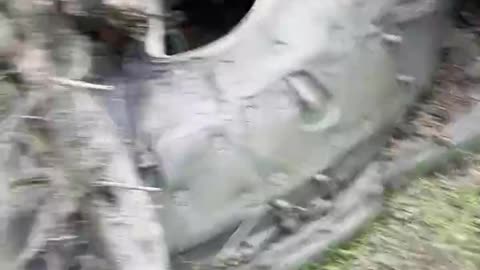 RAF troops found a immobile Ukrainian T-72 tank used as a fixed position