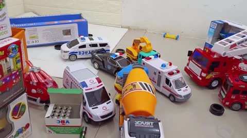 Unboxing Fire Trucks, Ambulances, Bajaj, POLICE and Molen Trucks