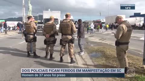 Manifestantes bolsonaristas atacam viaturas no Pará | SBT Brasil (07/11/22)