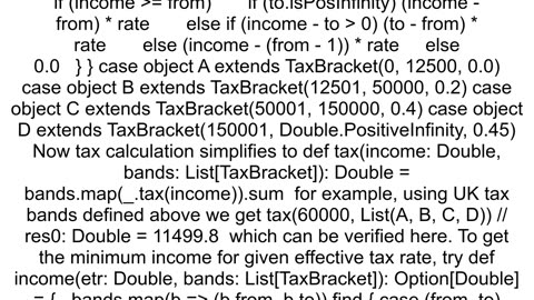 Simple tax calculation in Scala