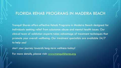 Florida Rehab Programs in Madeira Beach