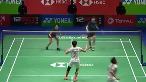 Badminton playing