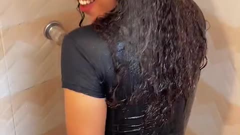 Sexy dance in the bathroom
