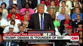 2016, Donald Trump said Barack Obama is the founder of ISIS and Hillary Clinton is the co-founder