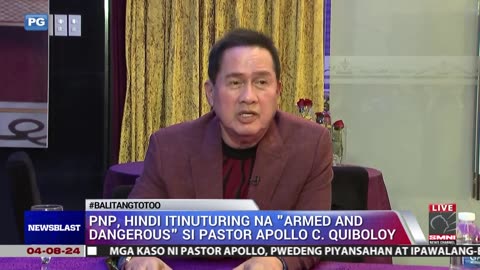 PNP, hindi itinuturing na "armed and dangerous" si Pastor Apollo C. Quiboloy