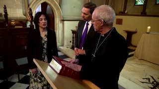 Archbishop of Canterbury unveils special coronation Bible