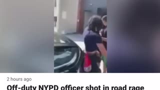 Off-duty cop shot in street fight with road rage suspect caught on frantic video