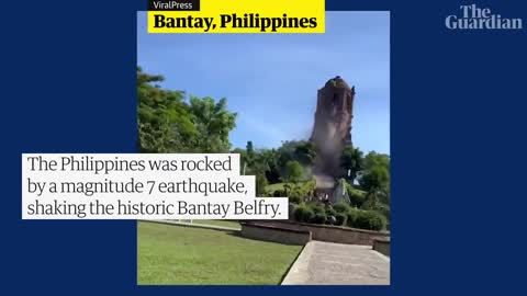 Philippines struck by a magnitude 7 earthquake