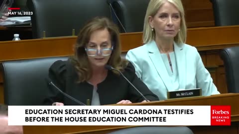 Education Secretary Cardona Repeatedly Evades Lisa McClain's Questions