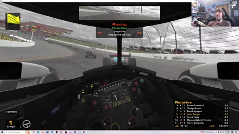 iRacing B Fixed IndyCar Series from Iowa 7/12/24. Racing with a Femboy VTuber.