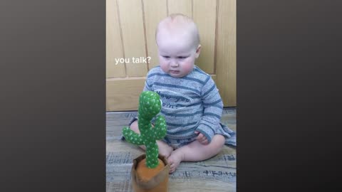 FIRST BABY REACTION TALKING CACTUS TOYS