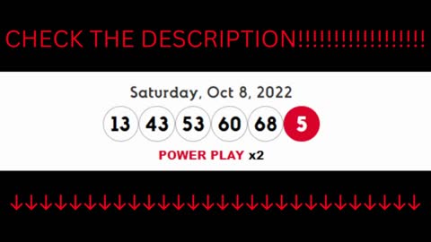 Powerball numbers Saturday, Oct 8, 2022