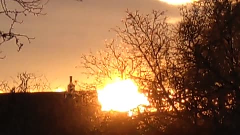 Sunrise, skies, and local clouds. Trowbridge Wiltshire England.