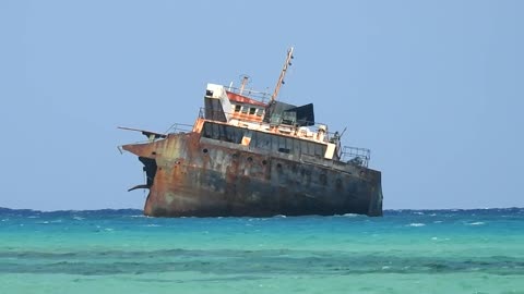 Shipwreck out at sea