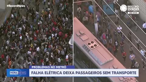 Metrô de SP tem falha elétrica e deixa um milhão de passageiros sem transporte