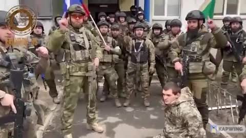 Chechen soldiers captured another Ukrainian soldier