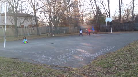 Thailand Boy Play Basketball First Time In Toronto