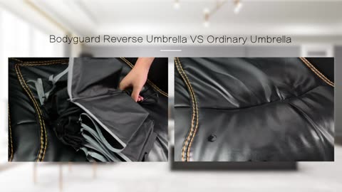 Bodyguard Inverted Umbrella, Large Windproof Umbrellas for Rain & Sun, Compact Umbrella